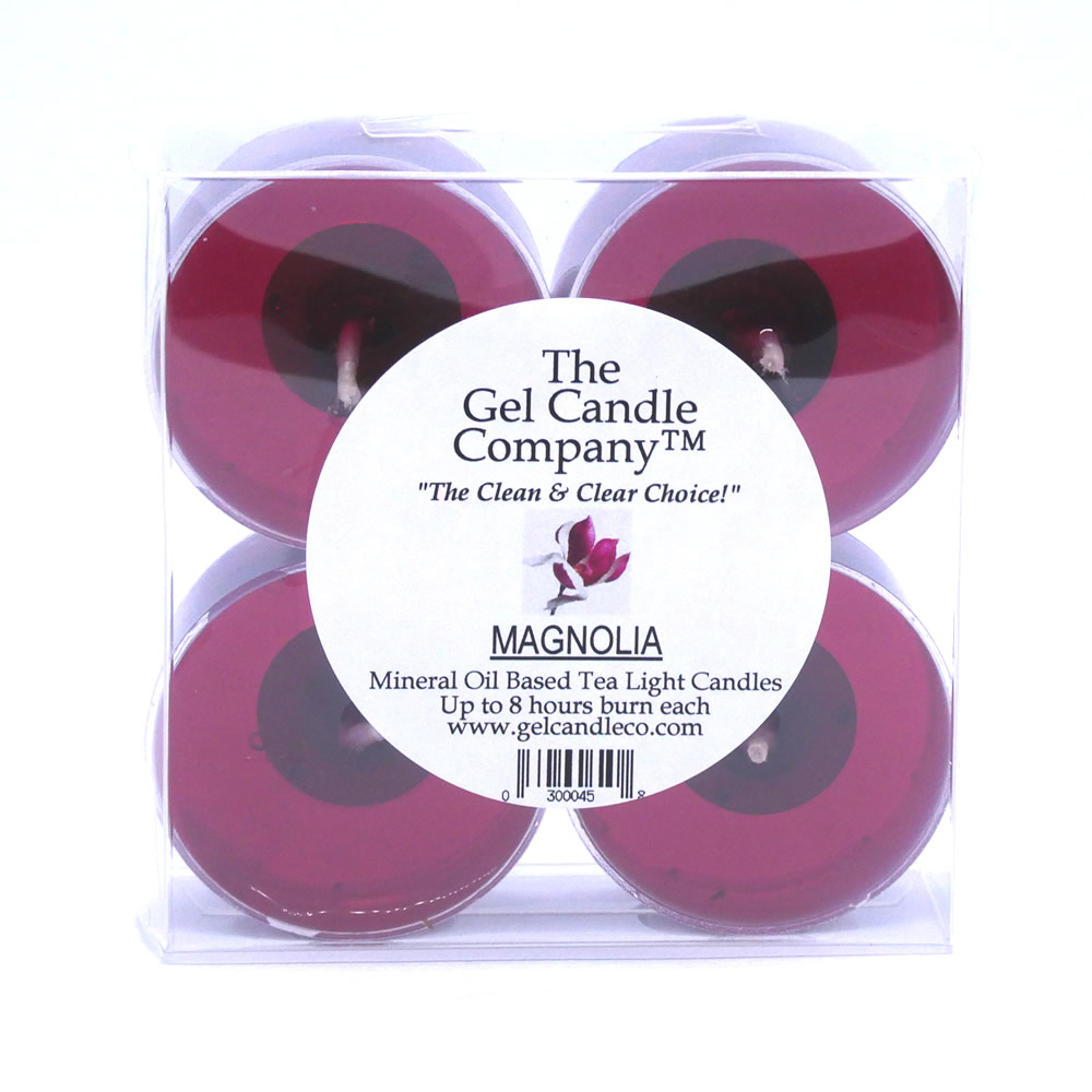 Magnolia Scented Gel Candle Tea Lights - 4 pk. Magnolia Scented Gel Candle Tea Lights - 4 pk.