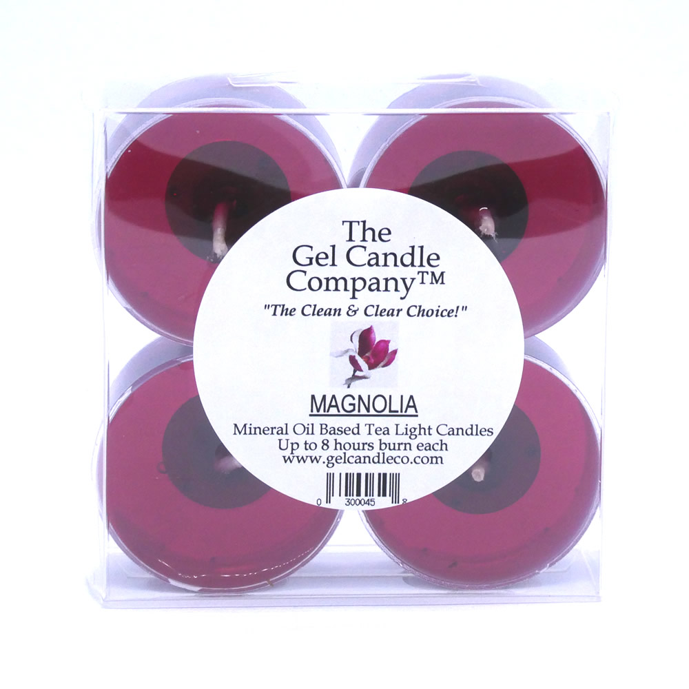 Magnolia Scented Gel Candle Tea Lights - 4 pk.