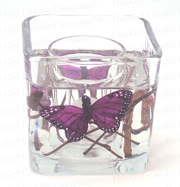 Purple Butterfly Forever Candle Cube Purple Butterfly Forever Candle Cube