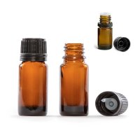 3 Pack - (.33 oz.)10 ml Amber Glass Bottle With Built In Dropper (image for) 3 Pack - (.33 oz.)10 ml Amber Glass Bottle With Built In Dropper