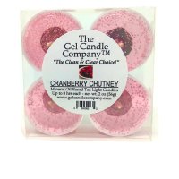 Cranberry Chutney Scented Gel Candle Tea Lights - 4 pk. (image for) Cranberry Chutney Scented Gel Candle Tea Lights - 4 pk.