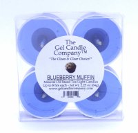 Blueberry Muffin Scented Gel Candle Tea Lights - 4 pk. (image for) Blueberry Muffin Scented Gel Candle Tea Lights - 4 pk.