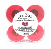 Pomegranate Scented Gel Candle Tea Lights - 4 pk. (image for) Pomegranate Scented Gel Candle Tea Lights - 4 pk.