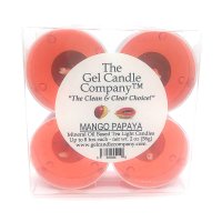 Mango Papaya Scented Gel Candle Tea Lights - 4 pk. (image for) Mango Papaya Scented Gel Candle Tea Lights - 4 pk.