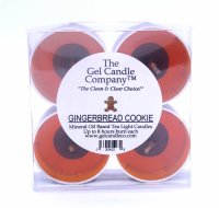 Gingerbread Cookie Scented Gel Candle Tea Lights - 4 pk. (image for) Gingerbread Cookie Scented Gel Candle Tea Lights - 4 pk.