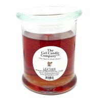 Leather Scented Gel Candle up to 120 Hour Deco Jar (image for) Leather Scented Gel Candle up to 120 Hour Deco Jar