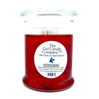 Peppermint Scented Gel Candle up to 120 Hour Deco Jar (image for) Peppermint Scented Gel Candle up to 120 Hour Deco Jar