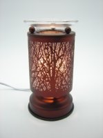Rustic Bronze Tree / Forest Scene Touch Activation Oil w/Dish (image for) Rustic Bronze Tree / Forest Scene Touch Activation Oil w/Dish