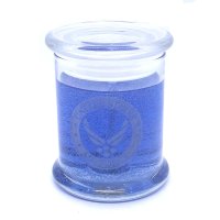 US Air Force Etched Glass COOL WATER INSPIRED Scented Gel Candle (image for) US Air Force Etched Glass COOL WATER INSPIRED Scented Gel Candle