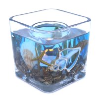 Deep Blue Ocean Starfishes Seashells Flameless Gel Candle Design (image for) Deep Blue Ocean Starfishes Seashells Flameless Gel Candle Design