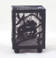 Hand Painted Shadow Play Tea Light Candle Holder - Frog (image for) Hand Painted Shadow Play Tea Light Candle Holder - Frog