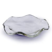 Large Glass Wavy Edges Glass Dish For Oil Warmers (image for) Large Glass Wavy Edges Glass Dish For Oil Warmers