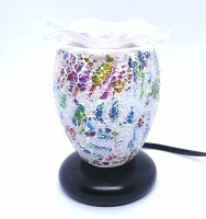 Decorative Mosaic Glass Aroma Lamp Multi Pastel Colors (image for) Decorative Mosaic Glass Aroma Lamp Multi Pastel Colors