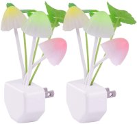 Pack of qty 2 Mushroom Color Changing LED Plug In Night Lights (image for) Pack of qty 2 Mushroom Color Changing LED Plug In Night Lights