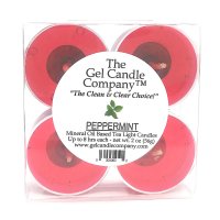 Peppermint Scented Gel Candle Tea Lights - 4 pk. (image for) Peppermint Scented Gel Candle Tea Lights - 4 pk.