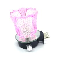 Pink Glass Glass Plug in Aroma Warmer Oil Dimmer Control w/Dish (image for) Pink Glass Glass Plug in Aroma Warmer Oil Dimmer Control w/Dish