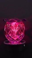Glass Diamond Style Plug-in Warmer & Night Light w/dish - Purple (image for) Glass Diamond Style Plug-in Warmer & Night Light w/dish - Purple