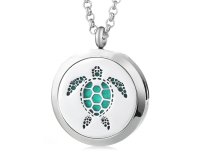 Sea Turtle Stainless Steel Locket Necklace Aroma Diffuser (image for) Sea Turtle Stainless Steel Locket Necklace Aroma Diffuser