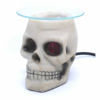 Skull Figurine Statue Oil Melt Warmer On Dimmer (image for) Skull Figurine Statue Oil Melt Warmer On Dimmer