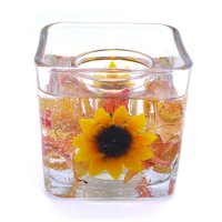 Flameless Fall Sunflower Forever Gel Candle Design (image for) Flameless Fall Sunflower Forever Gel Candle Design