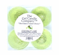Coconut Lime Scented Gel Candle Tea Lights - 4 pk. (image for) Coconut Lime Scented Gel Candle Tea Lights - 4 pk.