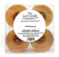 Creamy Vanilla Scented Gel Candle Tea Lights - 4 pk. (image for) Creamy Vanilla Scented Gel Candle Tea Lights - 4 pk.