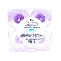 Pink Sands Inspired Scented Gel Candle Tea Lights - 4 pk. (image for) Pink Sands Inspired Scented Gel Candle Tea Lights - 4 pk.