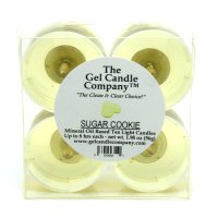Sugar Cookie Scented Gel Candle Tea Lights - 4 pk. (image for) Sugar Cookie Scented Gel Candle Tea Lights - 4 pk.