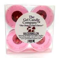 Watermelon Scented Gel Candle Tea Lights - 4 pk. (image for) Watermelon Scented Gel Candle Tea Lights - 4 pk.