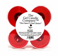 Rose Scented Gel Candle Tea Lights - 4 pk. (image for) Rose Scented Gel Candle Tea Lights - 4 pk.