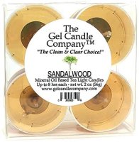 Sandalwood Scented Gel Candle Tea Lights - 4 pk. (image for) Sandalwood Scented Gel Candle Tea Lights - 4 pk.