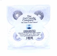 4 Unscented Gel Candle Tea Lights (up to 8 hrs each) (image for) 4 Unscented Gel Candle Tea Lights (up to 8 hrs each)