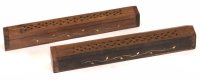 Leaves On Vine Wooden Incense Coffin Burner Built In Storage (image for) Leaves On Vine Wooden Incense Coffin Burner Built In Storage